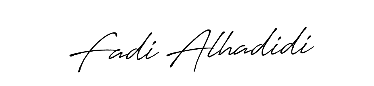 Create a beautiful signature design for name Fadi Alhadidi. With this signature (Antro_Vectra_Bolder) fonts, you can make a handwritten signature for free. Fadi Alhadidi signature style 7 images and pictures png