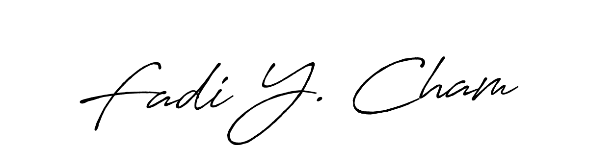 How to make Fadi Y. Cham signature? Antro_Vectra_Bolder is a professional autograph style. Create handwritten signature for Fadi Y. Cham name. Fadi Y. Cham signature style 7 images and pictures png