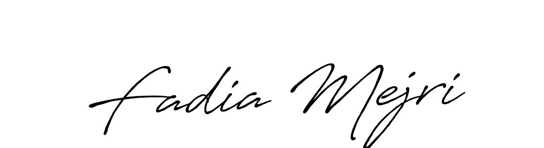How to make Fadia Mejri signature? Antro_Vectra_Bolder is a professional autograph style. Create handwritten signature for Fadia Mejri name. Fadia Mejri signature style 7 images and pictures png