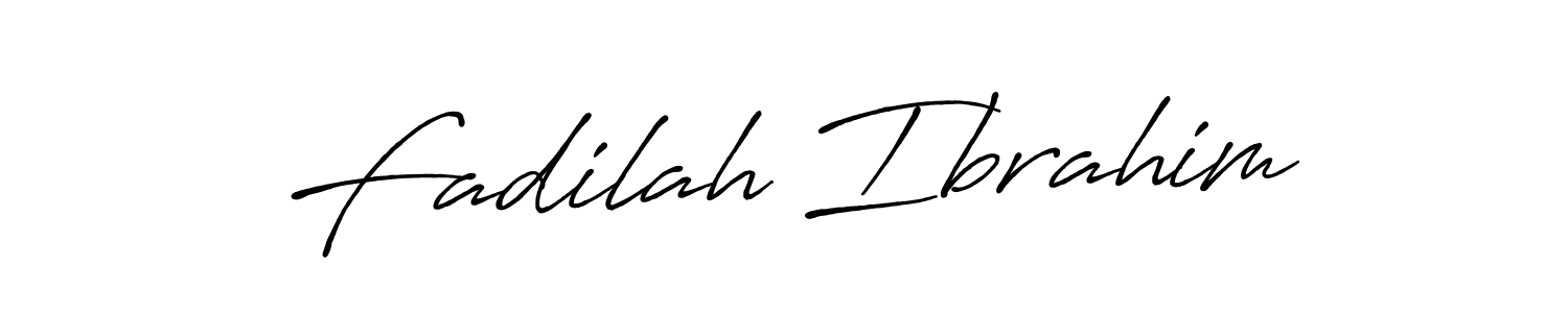 Fadilah Ibrahim stylish signature style. Best Handwritten Sign (Antro_Vectra_Bolder) for my name. Handwritten Signature Collection Ideas for my name Fadilah Ibrahim. Fadilah Ibrahim signature style 7 images and pictures png