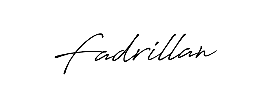 It looks lik you need a new signature style for name Fadrillan. Design unique handwritten (Antro_Vectra_Bolder) signature with our free signature maker in just a few clicks. Fadrillan signature style 7 images and pictures png