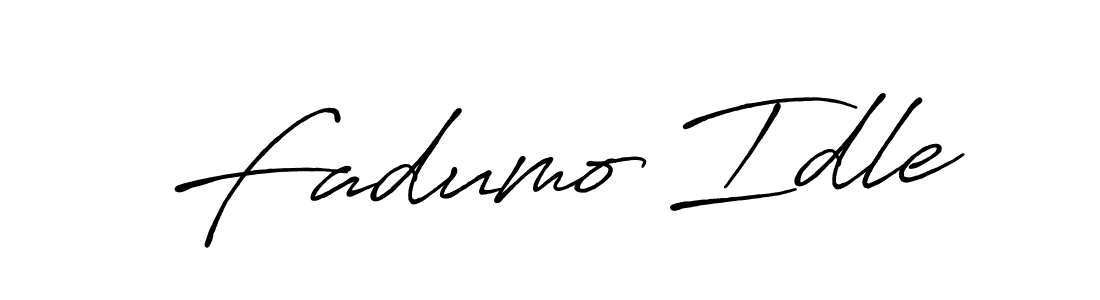 How to make Fadumo Idle name signature. Use Antro_Vectra_Bolder style for creating short signs online. This is the latest handwritten sign. Fadumo Idle signature style 7 images and pictures png