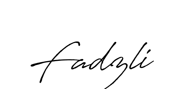 Fadzli stylish signature style. Best Handwritten Sign (Antro_Vectra_Bolder) for my name. Handwritten Signature Collection Ideas for my name Fadzli. Fadzli signature style 7 images and pictures png