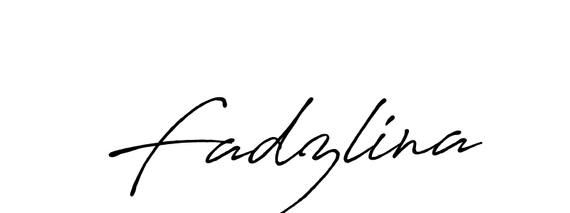 Design your own signature with our free online signature maker. With this signature software, you can create a handwritten (Antro_Vectra_Bolder) signature for name Fadzlina. Fadzlina signature style 7 images and pictures png