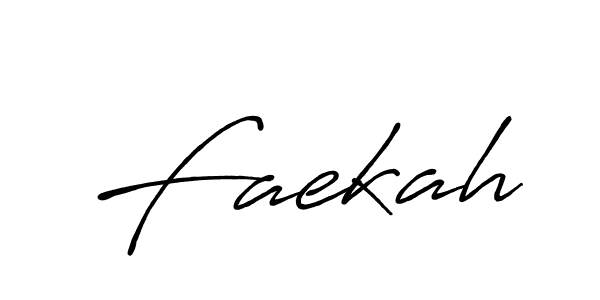 Use a signature maker to create a handwritten signature online. With this signature software, you can design (Antro_Vectra_Bolder) your own signature for name Faekah. Faekah signature style 7 images and pictures png