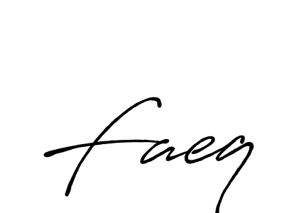 How to make Faeq name signature. Use Antro_Vectra_Bolder style for creating short signs online. This is the latest handwritten sign. Faeq signature style 7 images and pictures png