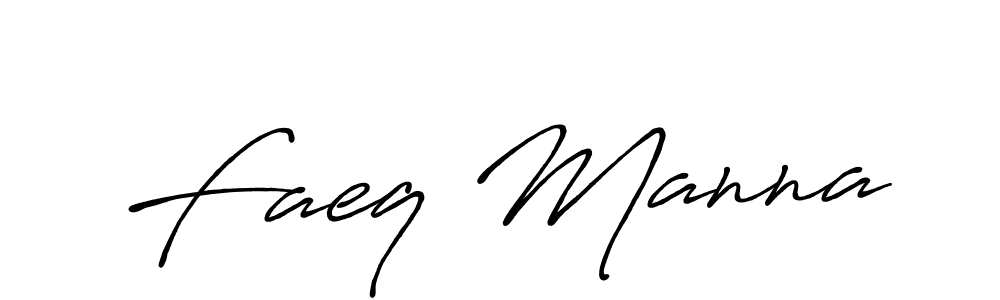 Make a beautiful signature design for name Faeq Manna. With this signature (Antro_Vectra_Bolder) style, you can create a handwritten signature for free. Faeq Manna signature style 7 images and pictures png