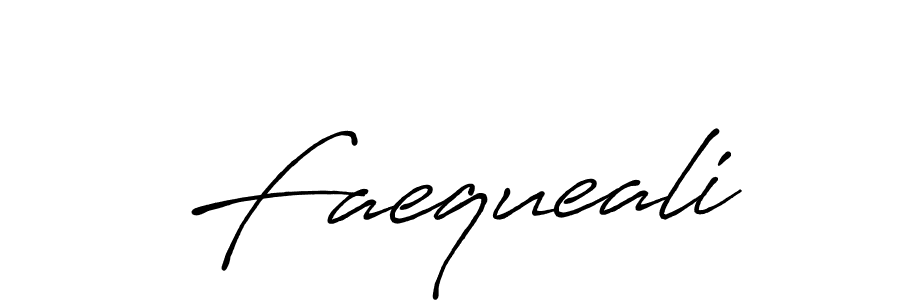 Create a beautiful signature design for name Faequeali. With this signature (Antro_Vectra_Bolder) fonts, you can make a handwritten signature for free. Faequeali signature style 7 images and pictures png