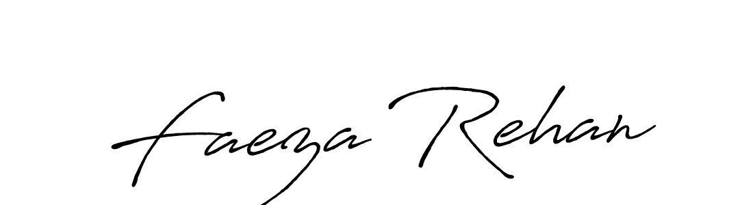 Create a beautiful signature design for name Faeza Rehan. With this signature (Antro_Vectra_Bolder) fonts, you can make a handwritten signature for free. Faeza Rehan signature style 7 images and pictures png