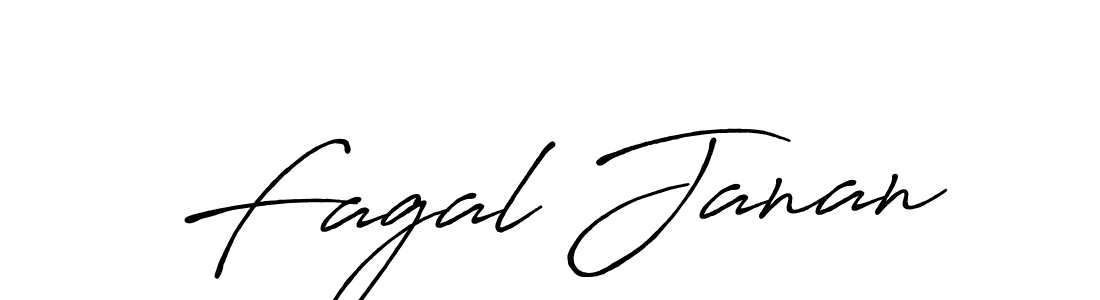 How to make Fagal Janan name signature. Use Antro_Vectra_Bolder style for creating short signs online. This is the latest handwritten sign. Fagal Janan signature style 7 images and pictures png