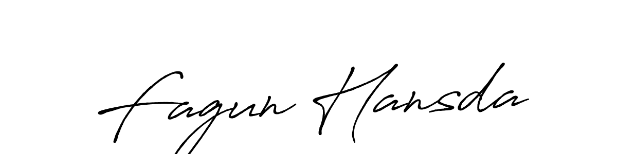 How to make Fagun Hansda name signature. Use Antro_Vectra_Bolder style for creating short signs online. This is the latest handwritten sign. Fagun Hansda signature style 7 images and pictures png