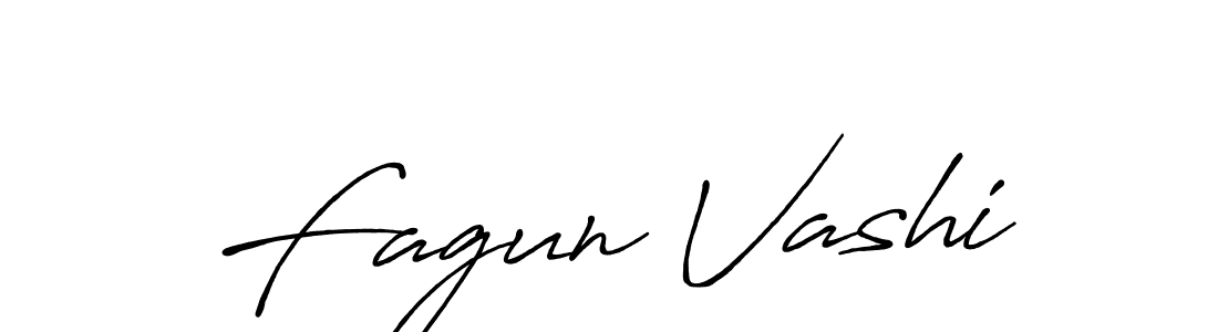 Design your own signature with our free online signature maker. With this signature software, you can create a handwritten (Antro_Vectra_Bolder) signature for name Fagun Vashi. Fagun Vashi signature style 7 images and pictures png