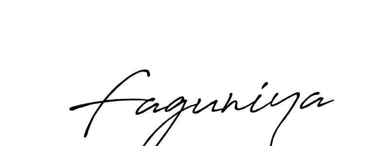 Also we have Faguniya name is the best signature style. Create professional handwritten signature collection using Antro_Vectra_Bolder autograph style. Faguniya signature style 7 images and pictures png