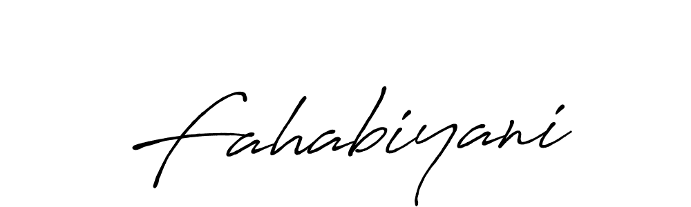 The best way (Antro_Vectra_Bolder) to make a short signature is to pick only two or three words in your name. The name Fahabiyani include a total of six letters. For converting this name. Fahabiyani signature style 7 images and pictures png