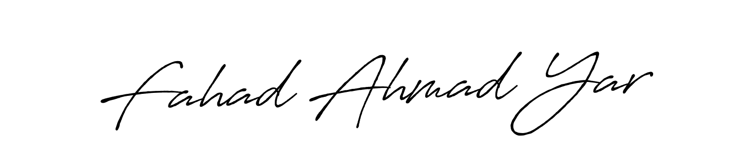Also You can easily find your signature by using the search form. We will create Fahad Ahmad Yar name handwritten signature images for you free of cost using Antro_Vectra_Bolder sign style. Fahad Ahmad Yar signature style 7 images and pictures png
