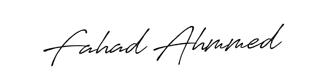 Fahad Ahmmed stylish signature style. Best Handwritten Sign (Antro_Vectra_Bolder) for my name. Handwritten Signature Collection Ideas for my name Fahad Ahmmed. Fahad Ahmmed signature style 7 images and pictures png