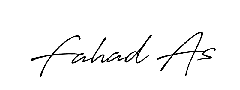 How to make Fahad As name signature. Use Antro_Vectra_Bolder style for creating short signs online. This is the latest handwritten sign. Fahad As signature style 7 images and pictures png