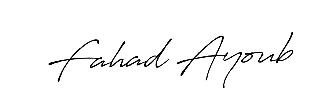 Design your own signature with our free online signature maker. With this signature software, you can create a handwritten (Antro_Vectra_Bolder) signature for name Fahad Ayoub. Fahad Ayoub signature style 7 images and pictures png