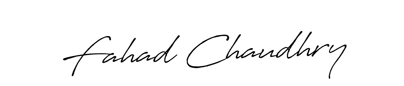 Create a beautiful signature design for name Fahad Chaudhry. With this signature (Antro_Vectra_Bolder) fonts, you can make a handwritten signature for free. Fahad Chaudhry signature style 7 images and pictures png