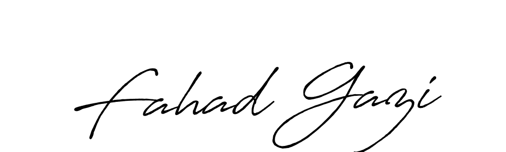 Fahad Gazi stylish signature style. Best Handwritten Sign (Antro_Vectra_Bolder) for my name. Handwritten Signature Collection Ideas for my name Fahad Gazi. Fahad Gazi signature style 7 images and pictures png