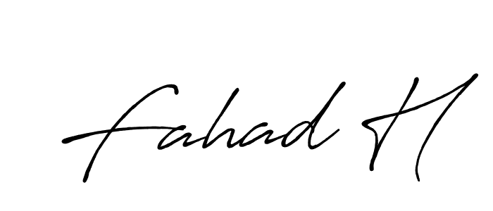 It looks lik you need a new signature style for name Fahad H. Design unique handwritten (Antro_Vectra_Bolder) signature with our free signature maker in just a few clicks. Fahad H signature style 7 images and pictures png