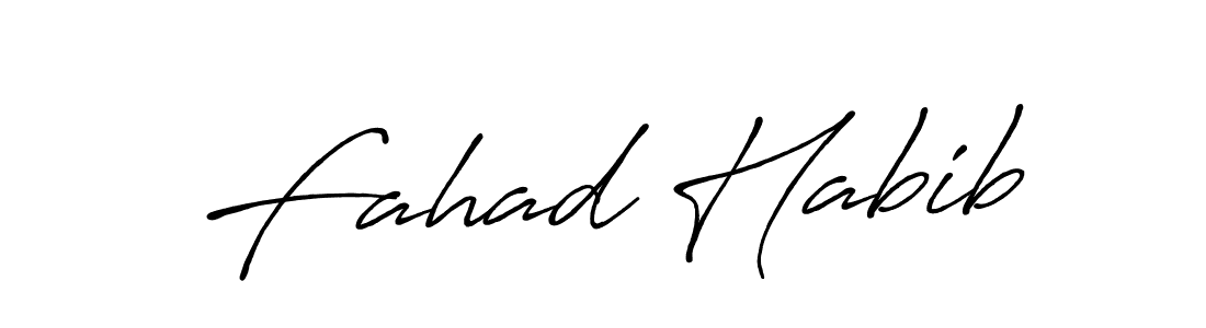 Create a beautiful signature design for name Fahad Habib. With this signature (Antro_Vectra_Bolder) fonts, you can make a handwritten signature for free. Fahad Habib signature style 7 images and pictures png