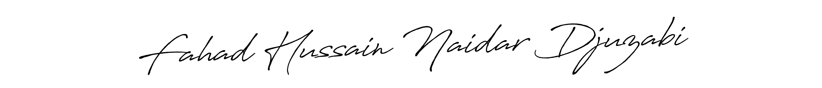 Create a beautiful signature design for name Fahad Hussain Naidar Djuzabi. With this signature (Antro_Vectra_Bolder) fonts, you can make a handwritten signature for free. Fahad Hussain Naidar Djuzabi signature style 7 images and pictures png