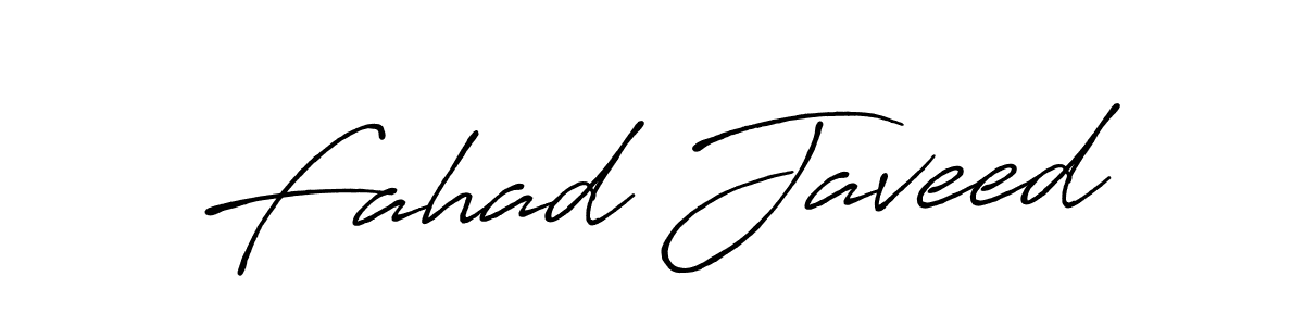 Create a beautiful signature design for name Fahad Javeed. With this signature (Antro_Vectra_Bolder) fonts, you can make a handwritten signature for free. Fahad Javeed signature style 7 images and pictures png