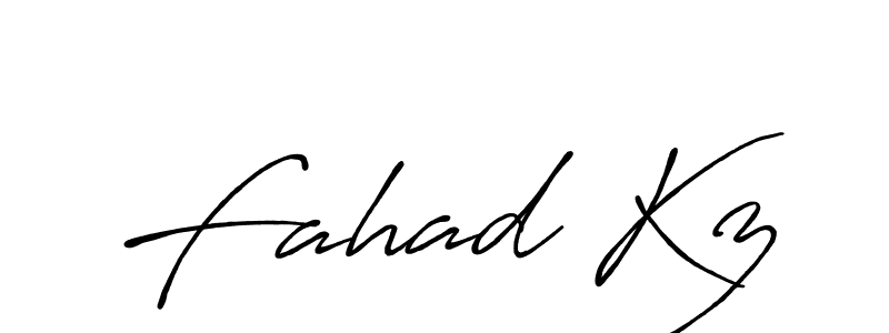 Create a beautiful signature design for name Fahad Kz. With this signature (Antro_Vectra_Bolder) fonts, you can make a handwritten signature for free. Fahad Kz signature style 7 images and pictures png