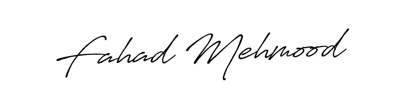 Create a beautiful signature design for name Fahad Mehmood. With this signature (Antro_Vectra_Bolder) fonts, you can make a handwritten signature for free. Fahad Mehmood signature style 7 images and pictures png