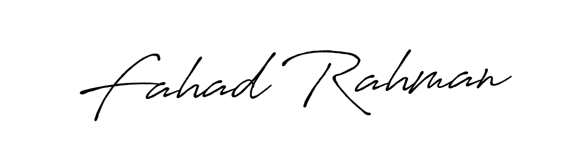 Also we have Fahad Rahman name is the best signature style. Create professional handwritten signature collection using Antro_Vectra_Bolder autograph style. Fahad Rahman signature style 7 images and pictures png