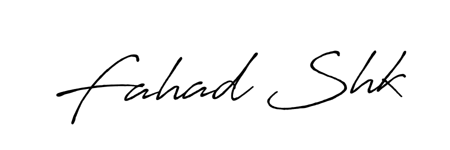 Design your own signature with our free online signature maker. With this signature software, you can create a handwritten (Antro_Vectra_Bolder) signature for name Fahad Shk. Fahad Shk signature style 7 images and pictures png