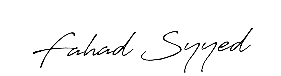 Make a beautiful signature design for name Fahad Syyed. With this signature (Antro_Vectra_Bolder) style, you can create a handwritten signature for free. Fahad Syyed signature style 7 images and pictures png