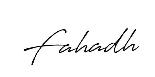 Also we have Fahadh name is the best signature style. Create professional handwritten signature collection using Antro_Vectra_Bolder autograph style. Fahadh signature style 7 images and pictures png