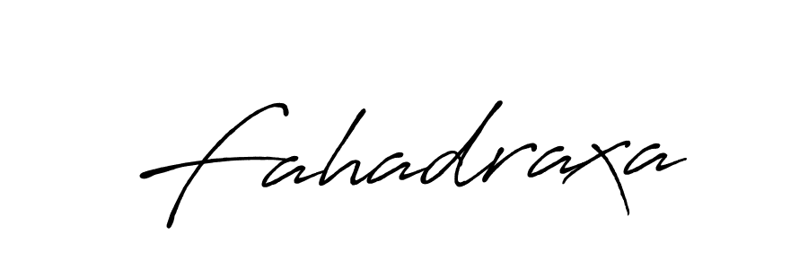 Make a beautiful signature design for name Fahadraxa. With this signature (Antro_Vectra_Bolder) style, you can create a handwritten signature for free. Fahadraxa signature style 7 images and pictures png