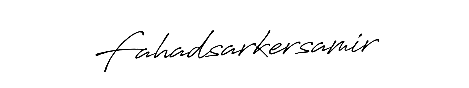 How to make Fahadsarkersamir name signature. Use Antro_Vectra_Bolder style for creating short signs online. This is the latest handwritten sign. Fahadsarkersamir signature style 7 images and pictures png