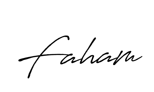 Also You can easily find your signature by using the search form. We will create Faham name handwritten signature images for you free of cost using Antro_Vectra_Bolder sign style. Faham signature style 7 images and pictures png