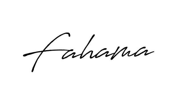 Also we have Fahama name is the best signature style. Create professional handwritten signature collection using Antro_Vectra_Bolder autograph style. Fahama signature style 7 images and pictures png