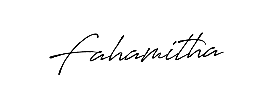 if you are searching for the best signature style for your name Fahamitha. so please give up your signature search. here we have designed multiple signature styles  using Antro_Vectra_Bolder. Fahamitha signature style 7 images and pictures png