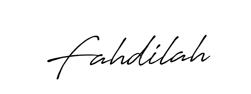How to make Fahdilah name signature. Use Antro_Vectra_Bolder style for creating short signs online. This is the latest handwritten sign. Fahdilah signature style 7 images and pictures png