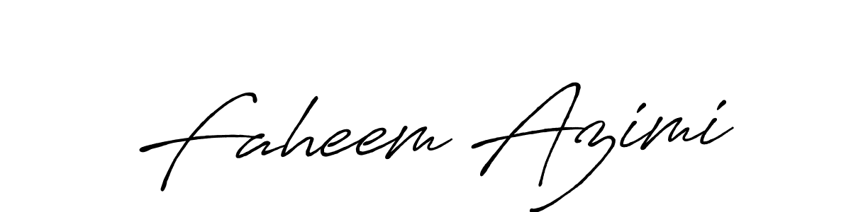 Faheem Azimi stylish signature style. Best Handwritten Sign (Antro_Vectra_Bolder) for my name. Handwritten Signature Collection Ideas for my name Faheem Azimi. Faheem Azimi signature style 7 images and pictures png