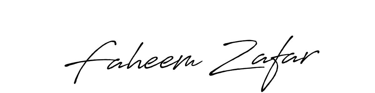 Design your own signature with our free online signature maker. With this signature software, you can create a handwritten (Antro_Vectra_Bolder) signature for name Faheem Zafar. Faheem Zafar signature style 7 images and pictures png