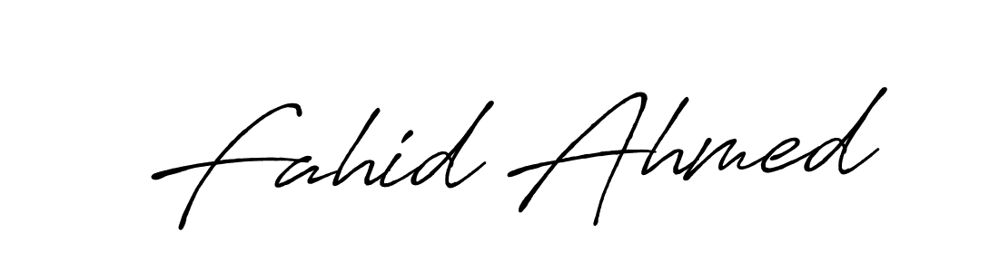 Fahid Ahmed stylish signature style. Best Handwritten Sign (Antro_Vectra_Bolder) for my name. Handwritten Signature Collection Ideas for my name Fahid Ahmed. Fahid Ahmed signature style 7 images and pictures png