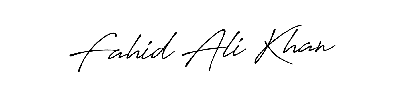 Design your own signature with our free online signature maker. With this signature software, you can create a handwritten (Antro_Vectra_Bolder) signature for name Fahid Ali Khan. Fahid Ali Khan signature style 7 images and pictures png