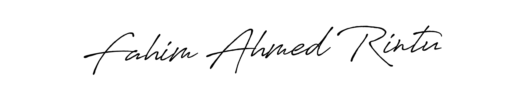 Make a beautiful signature design for name Fahim Ahmed Rintu. With this signature (Antro_Vectra_Bolder) style, you can create a handwritten signature for free. Fahim Ahmed Rintu signature style 7 images and pictures png
