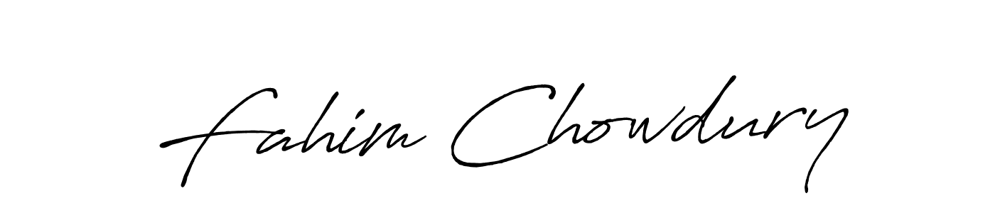 How to make Fahim Chowdury signature? Antro_Vectra_Bolder is a professional autograph style. Create handwritten signature for Fahim Chowdury name. Fahim Chowdury signature style 7 images and pictures png