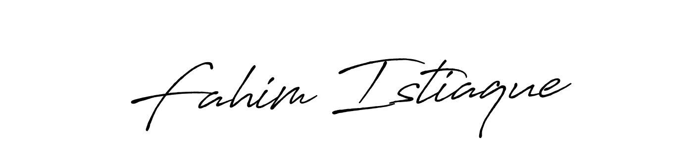 Create a beautiful signature design for name Fahim Istiaque. With this signature (Antro_Vectra_Bolder) fonts, you can make a handwritten signature for free. Fahim Istiaque signature style 7 images and pictures png