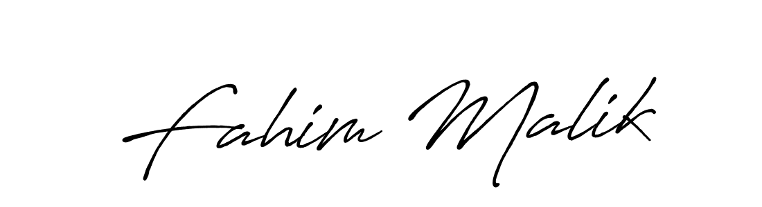 Use a signature maker to create a handwritten signature online. With this signature software, you can design (Antro_Vectra_Bolder) your own signature for name Fahim Malik. Fahim Malik signature style 7 images and pictures png