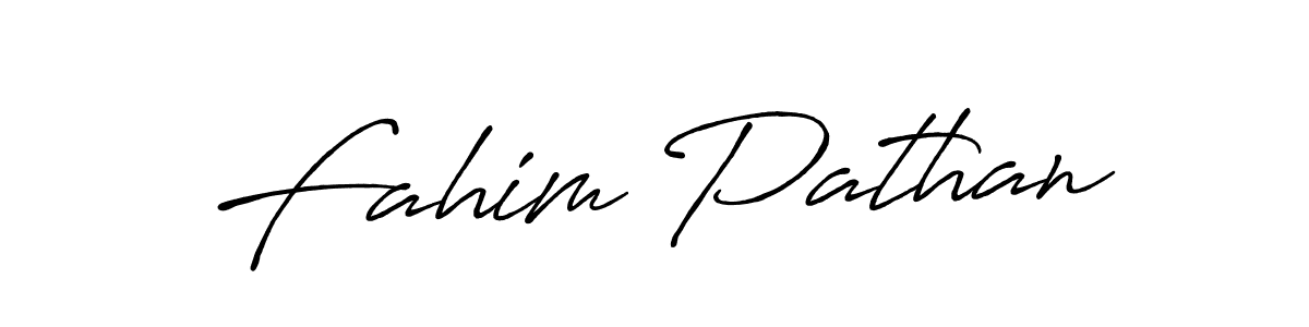 Create a beautiful signature design for name Fahim Pathan. With this signature (Antro_Vectra_Bolder) fonts, you can make a handwritten signature for free. Fahim Pathan signature style 7 images and pictures png