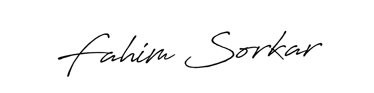 Also we have Fahim Sorkar name is the best signature style. Create professional handwritten signature collection using Antro_Vectra_Bolder autograph style. Fahim Sorkar signature style 7 images and pictures png